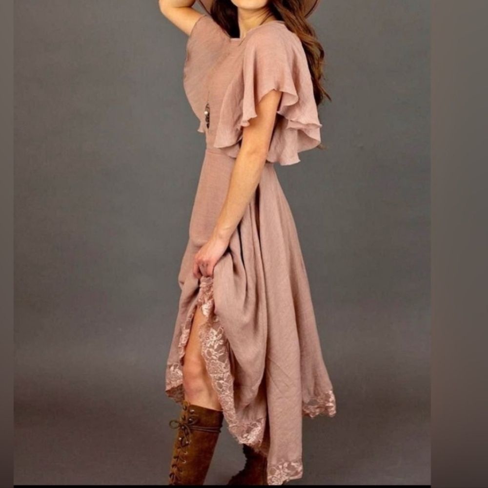 Joyfolie Mauve Midi Dress